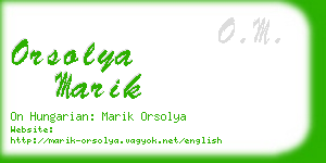 orsolya marik business card